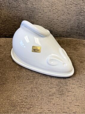 Vintage Bellini Italian Farmhouse Mouse Cheese or Butter Covered Porcelain Dish